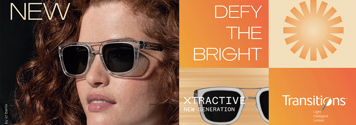 New Transitions XTRACTIVE™ . New Generation. Defy the Bright.